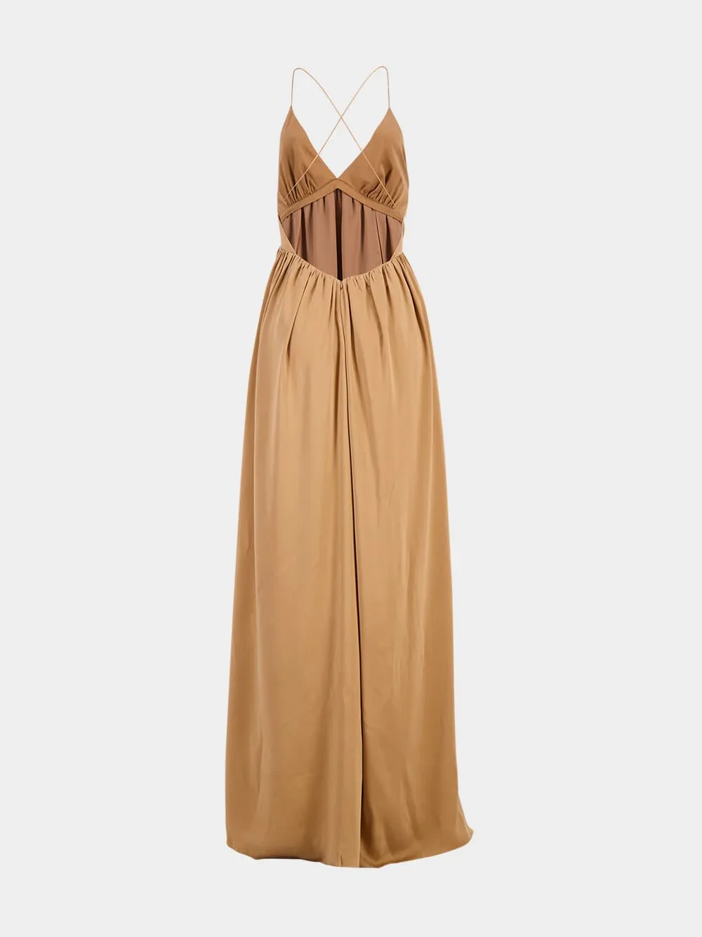 Sand Silk Slip Dress