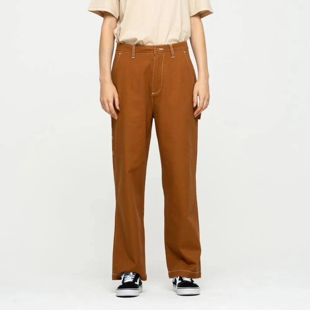 Santa Cruz Womens Pant Nolan Carpenter Pant - Butterscotch / White