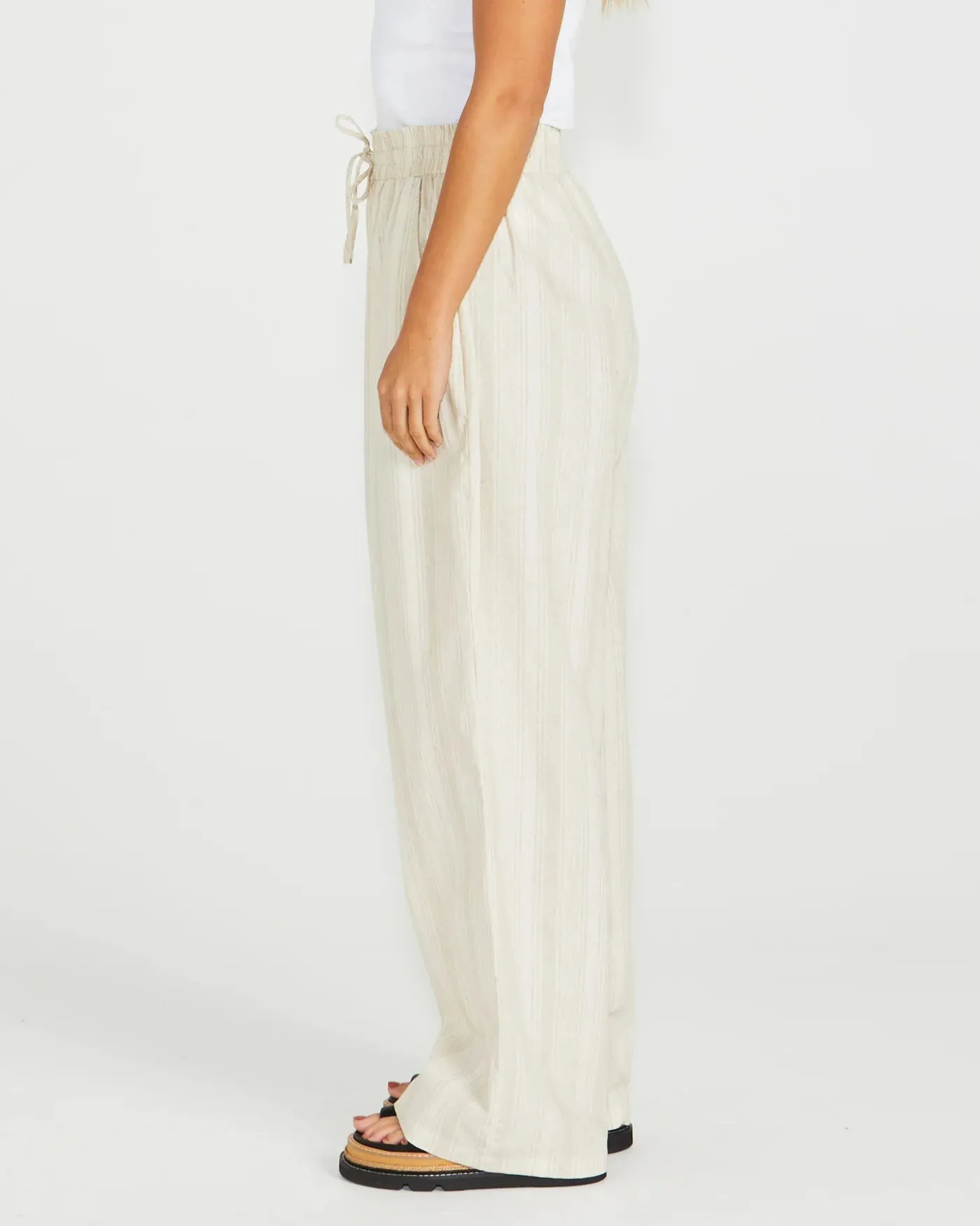 SASS ODELL PANT NATURAL STRIPE