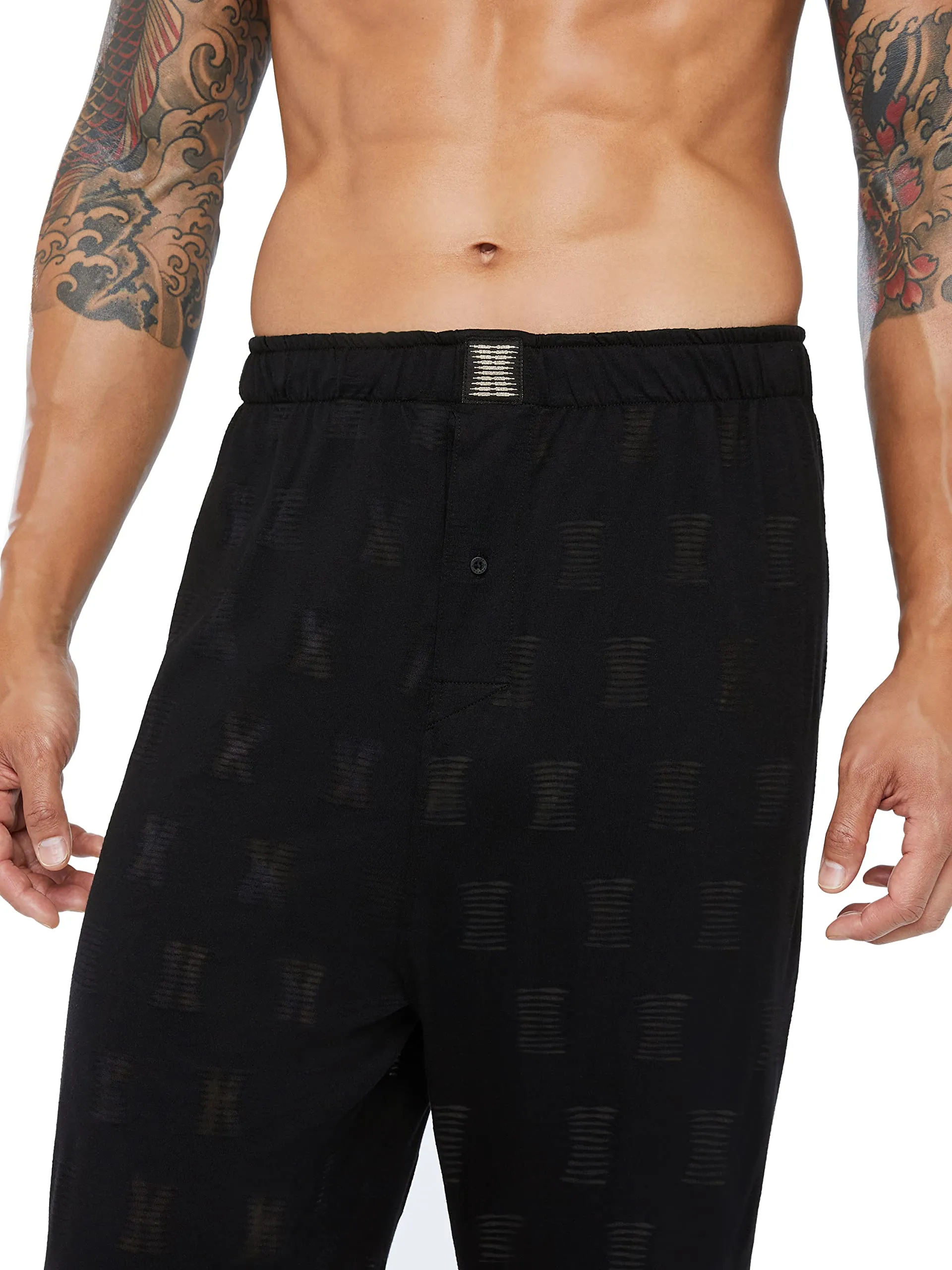 Savage X, Men's Sheer X Sleep Pant, Black Caviar, L