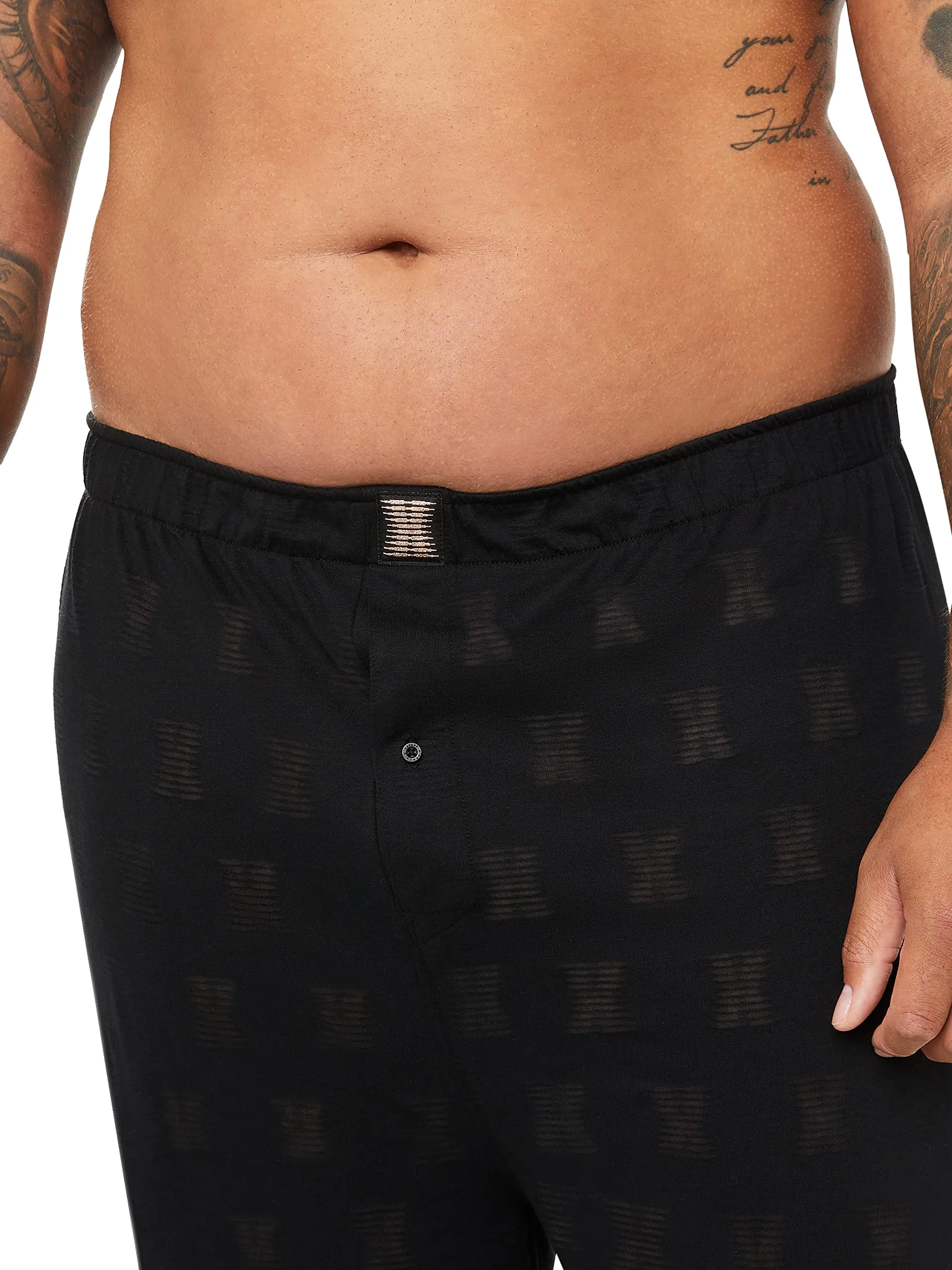 Savage X, Men's Sheer X Sleep Pant, Black Caviar, L