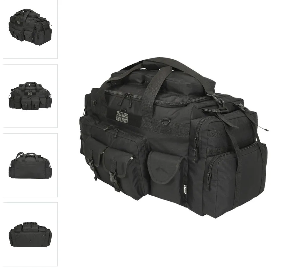 Saxon 125ltr Black KombatUK Tactical Deployment Molle Bag