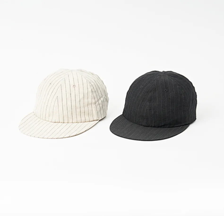 SB241-0202 Long Brim 6 Panel Stripe Charcoal