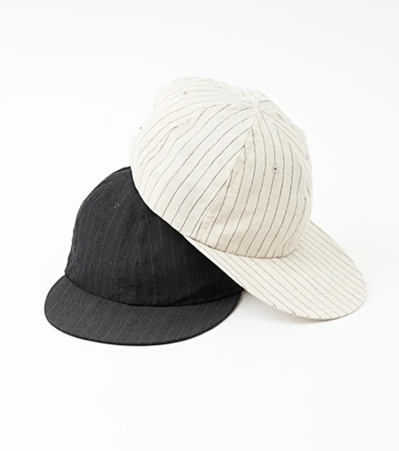 SB241-0202 Long Brim 6 Panel Stripe Charcoal