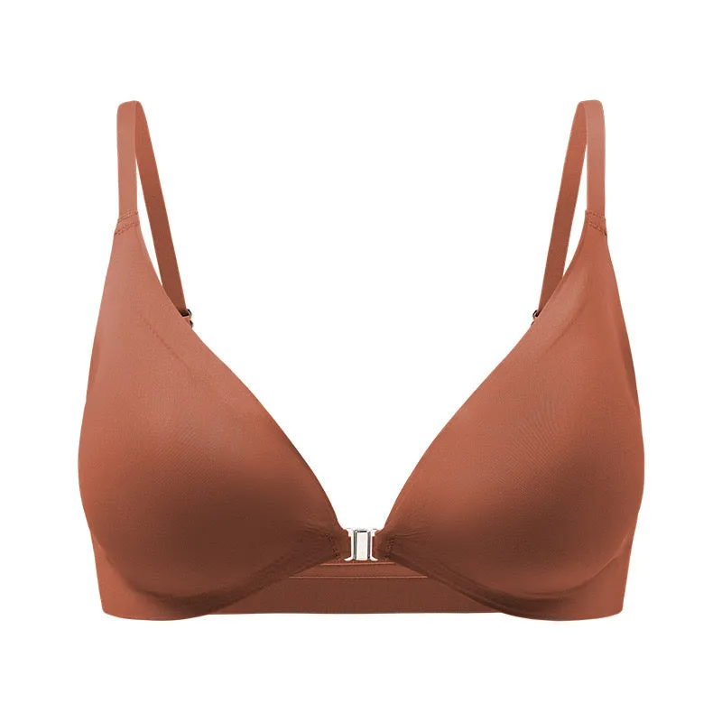 Seamless Ice Silk Front-Closure Bra