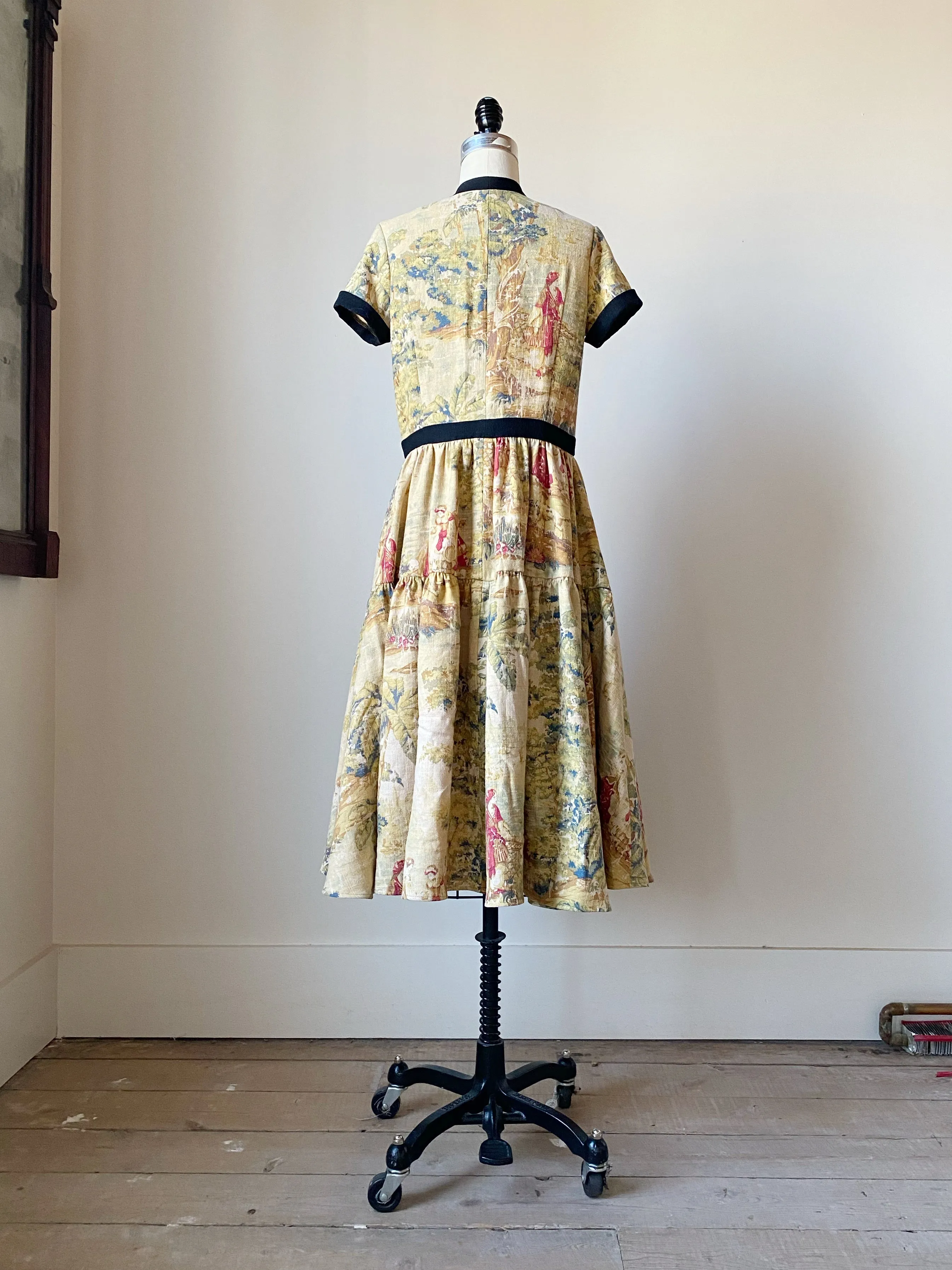 sean's toile curtains tier dress