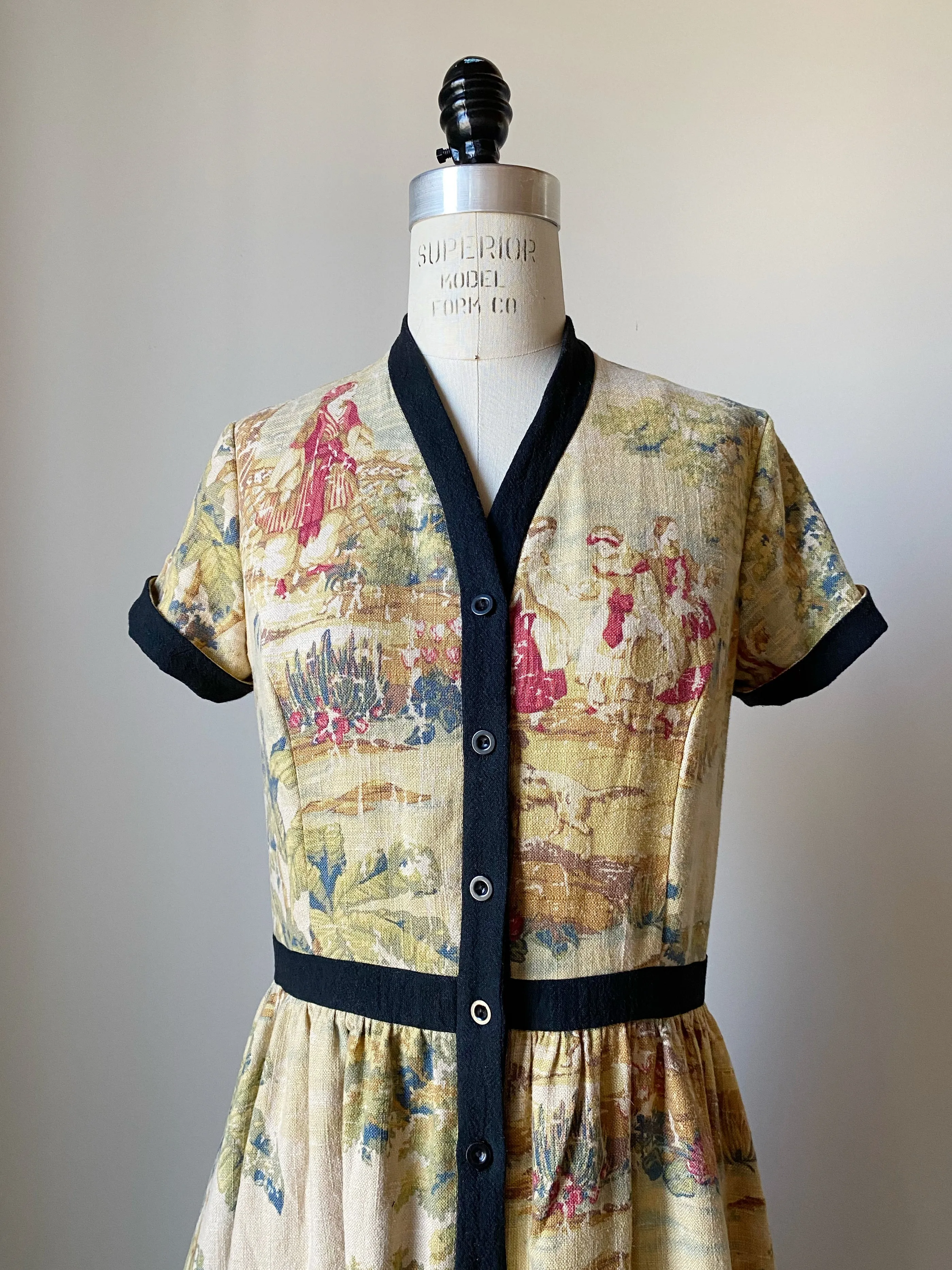 sean's toile curtains tier dress