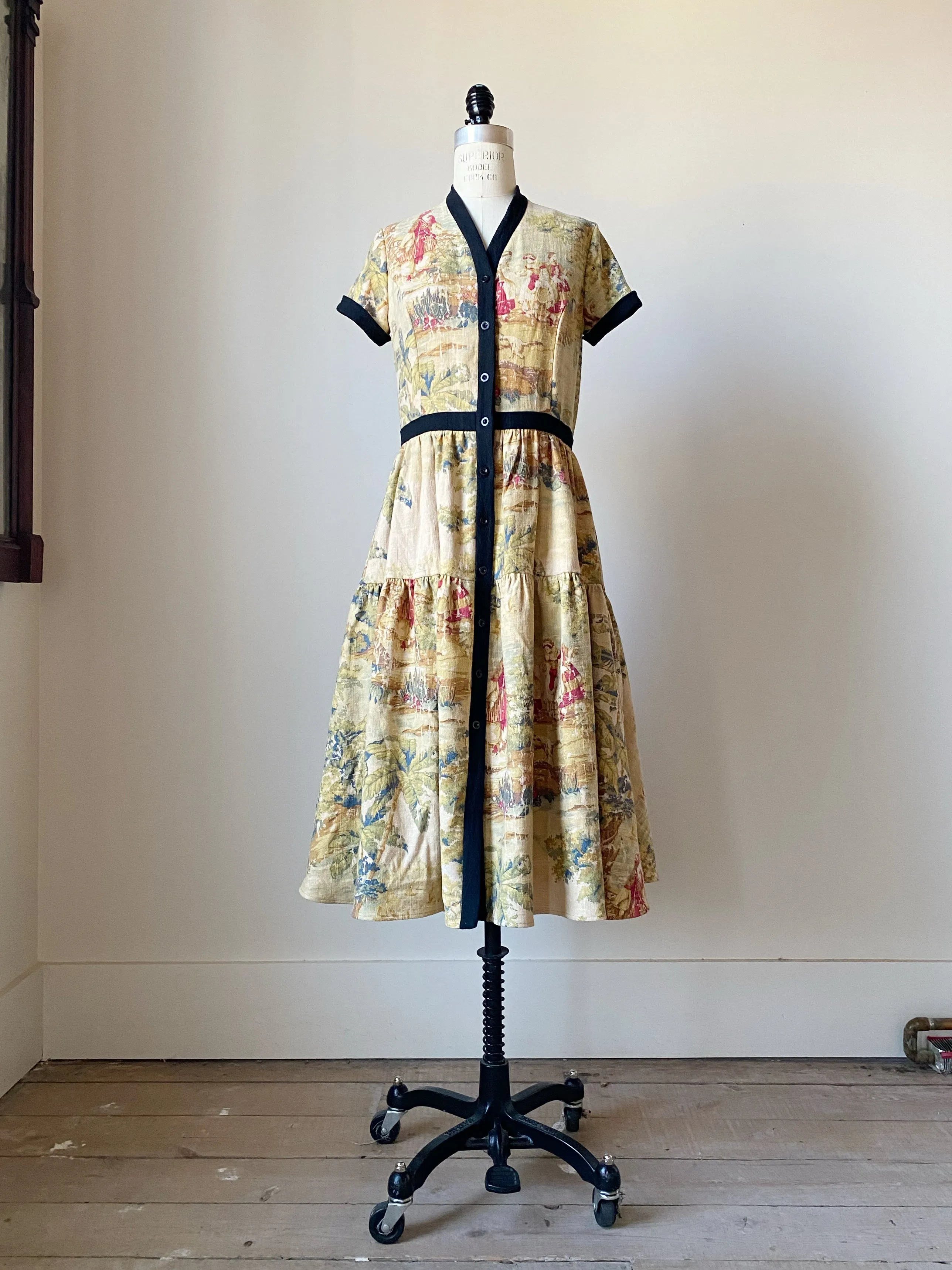 sean's toile curtains tier dress