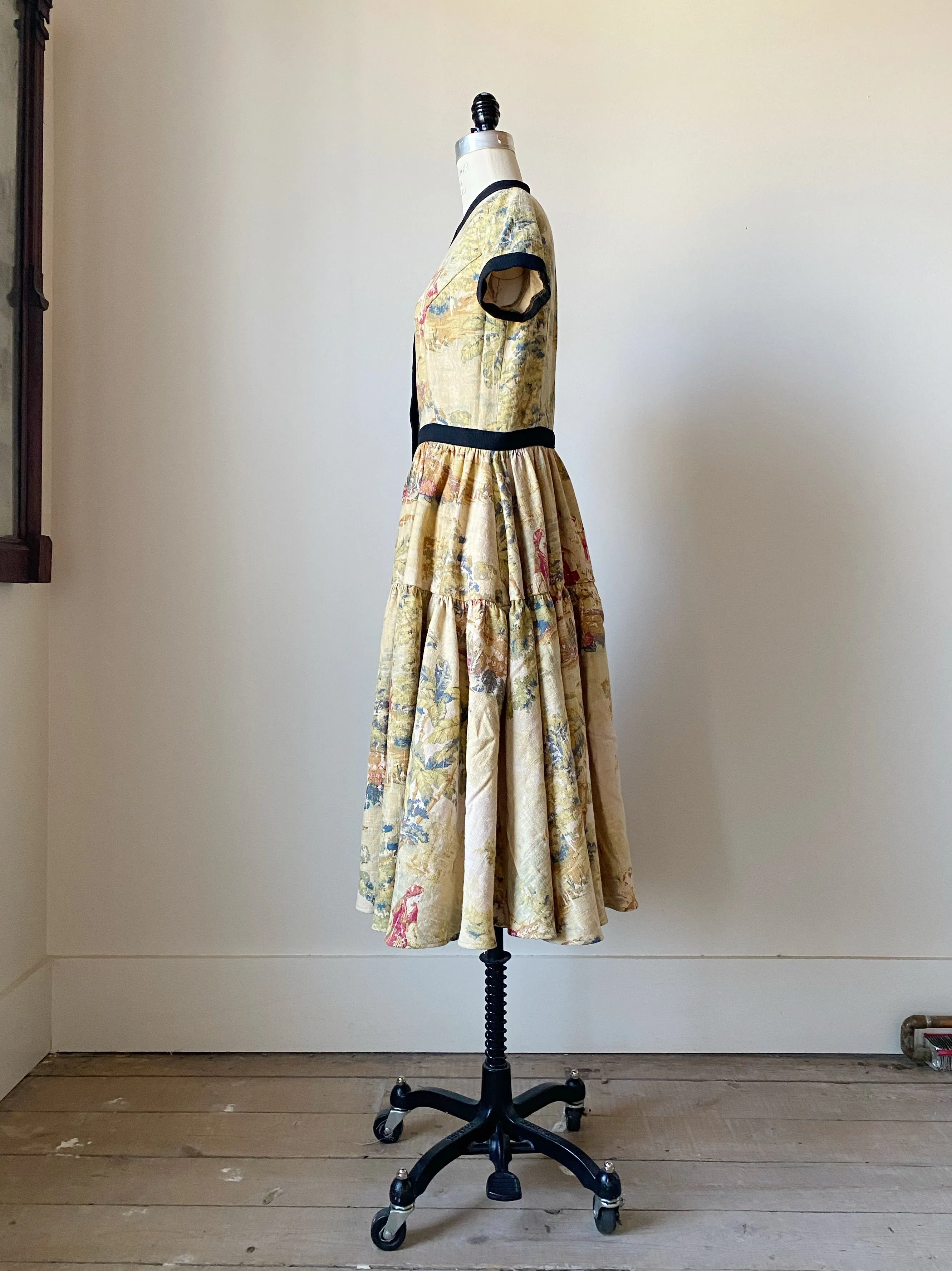 sean's toile curtains tier dress