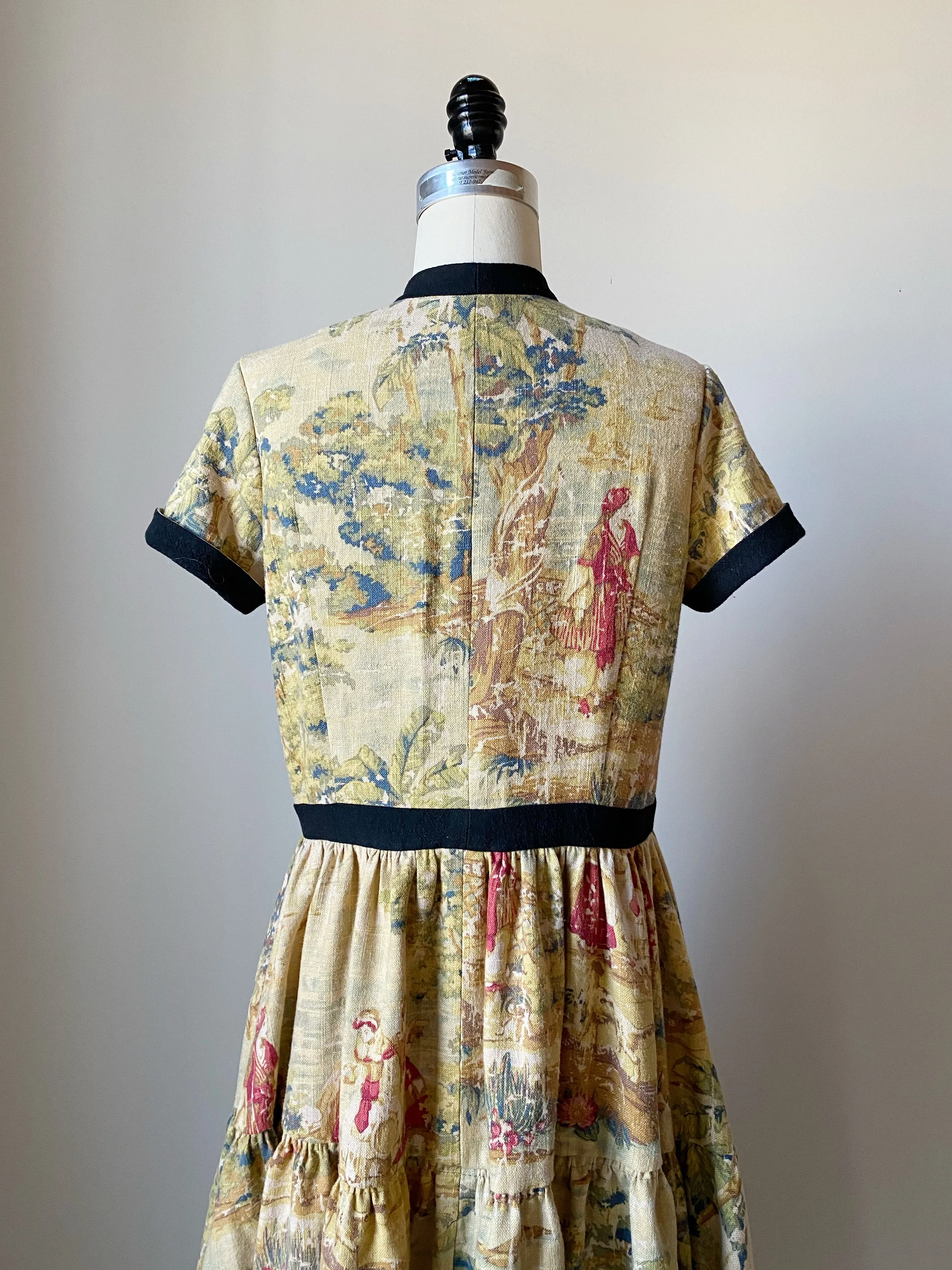 sean's toile curtains tier dress