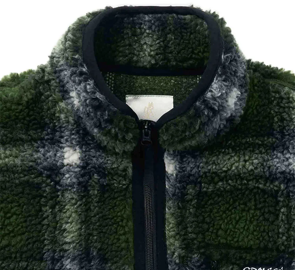 Shadow Plaid Sherpa Jacket