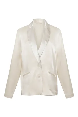 Silk Blazer Dove