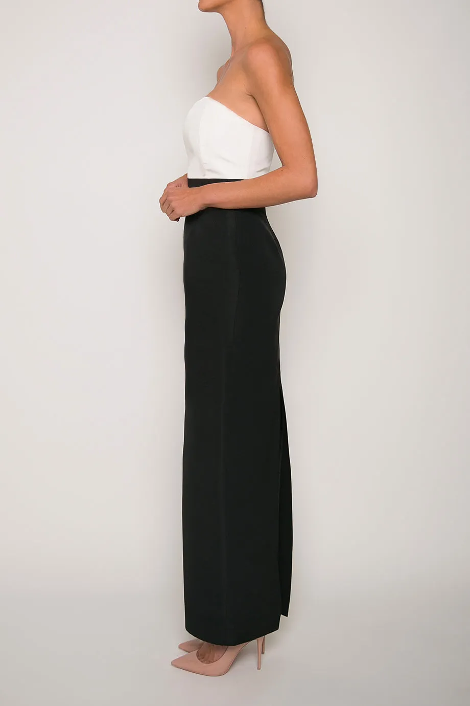 Silk Faille Column Skirt