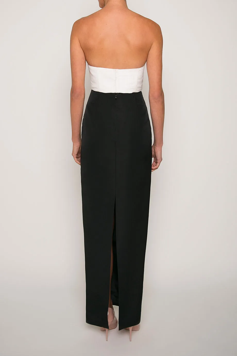 Silk Faille Column Skirt