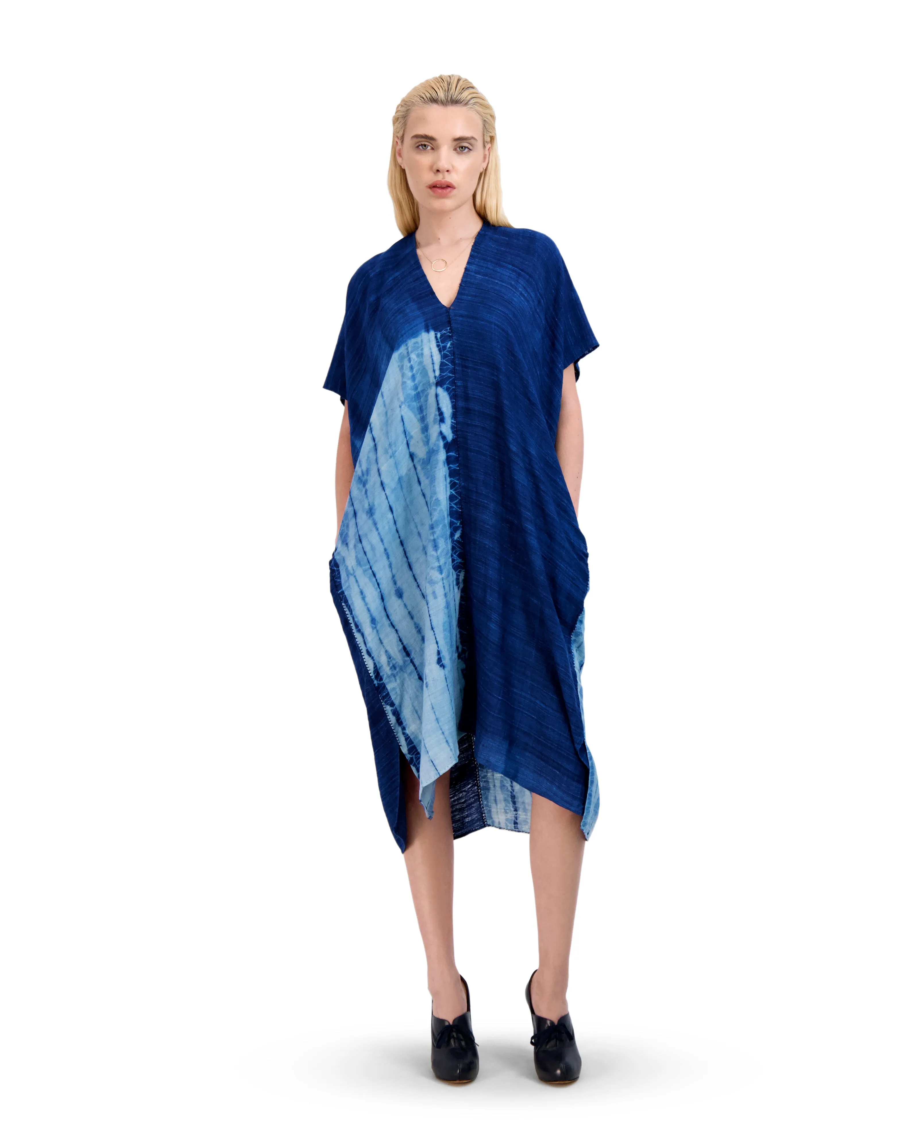 Silk Huipil with Indigo