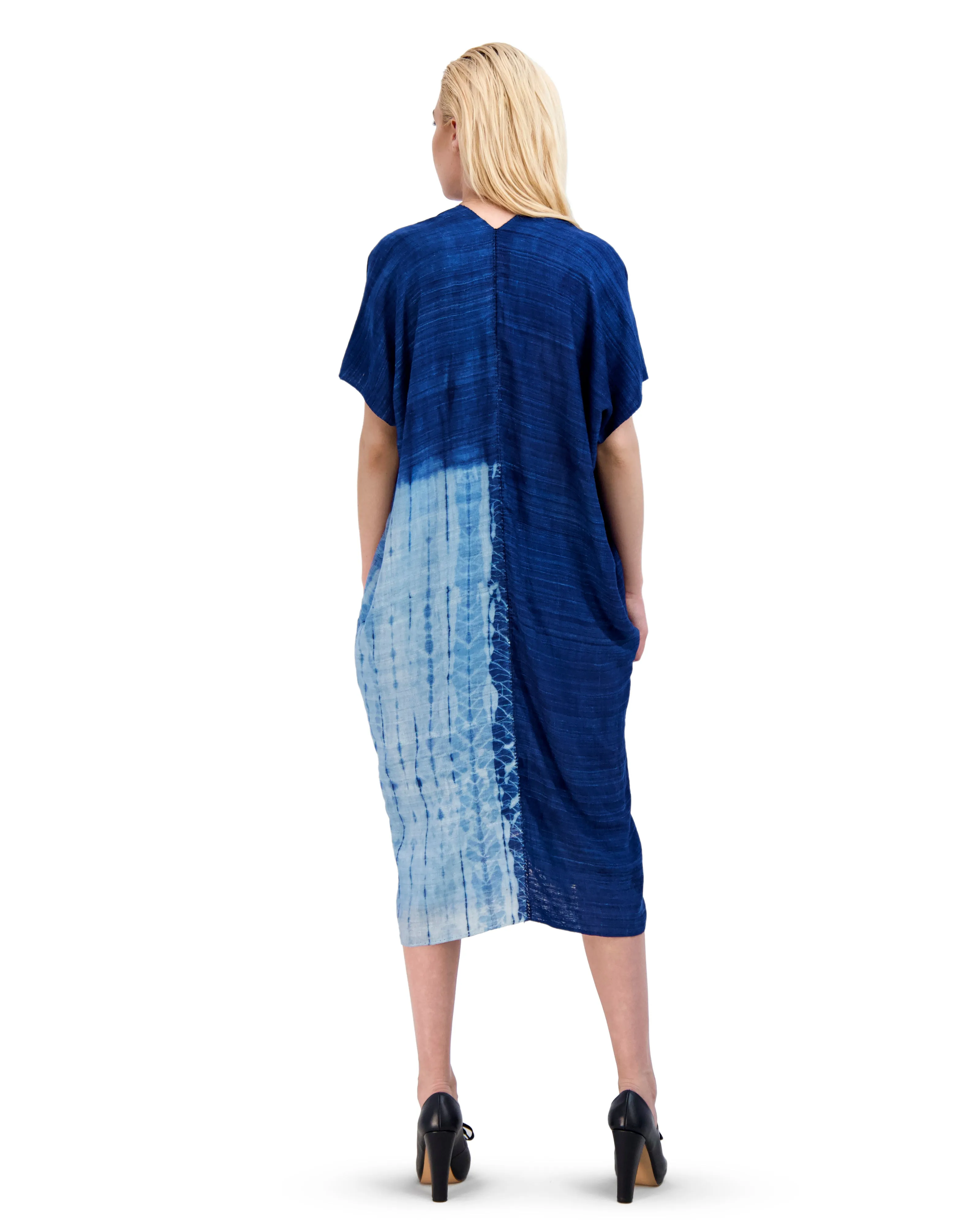 Silk Huipil with Indigo
