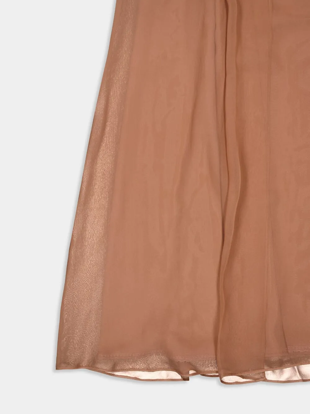 Silk midi skirt