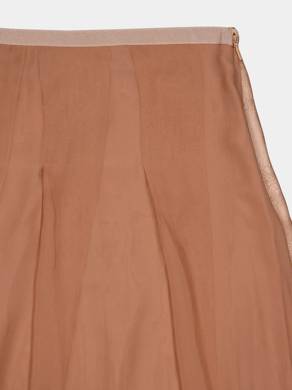 Silk midi skirt