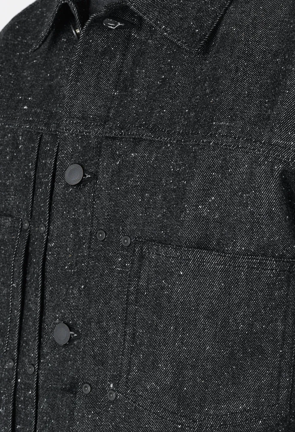 Silk Noil Cropped Thumper Jacket Type II / Raw Black
