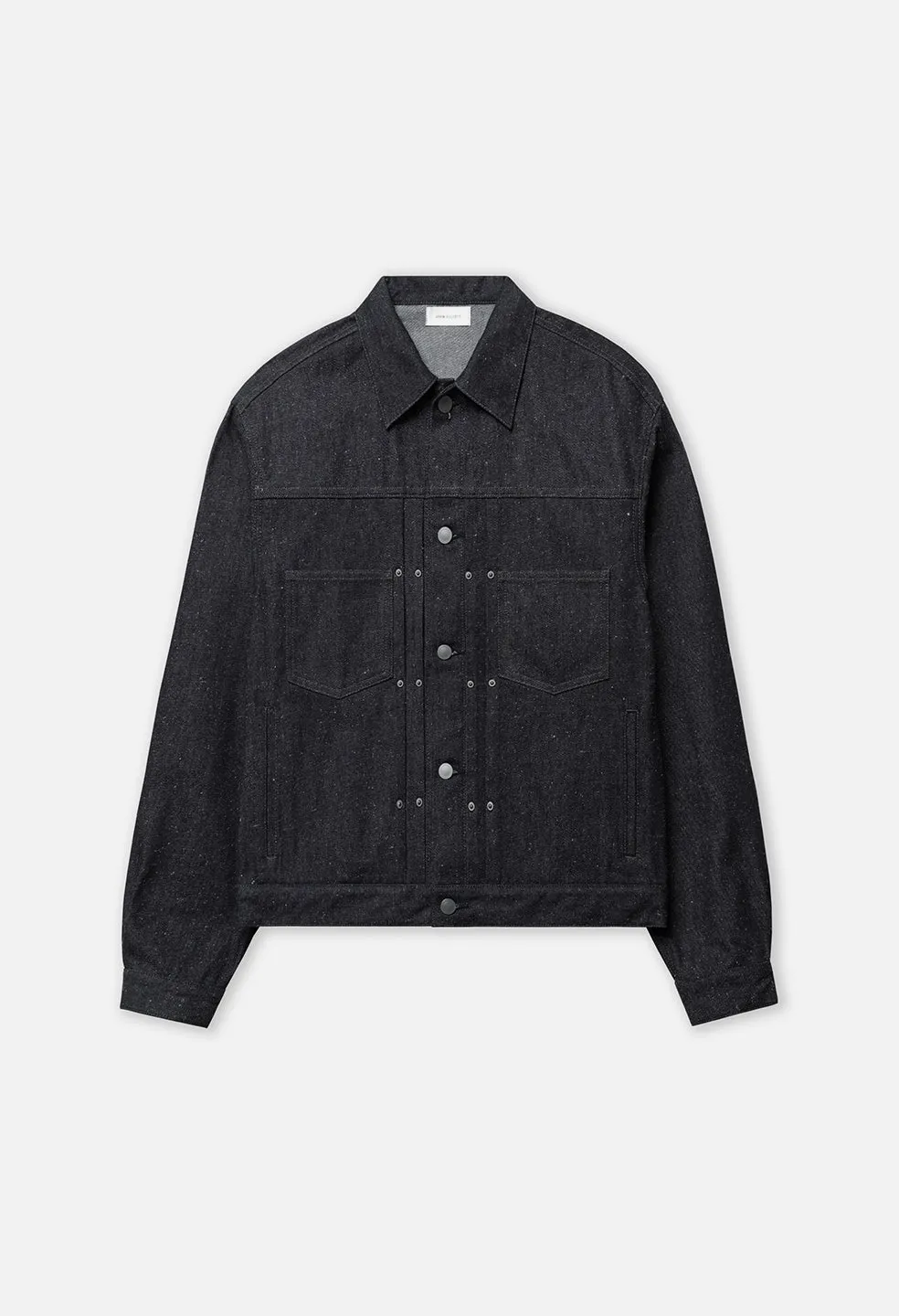 Silk Noil Cropped Thumper Jacket Type II / Raw Black