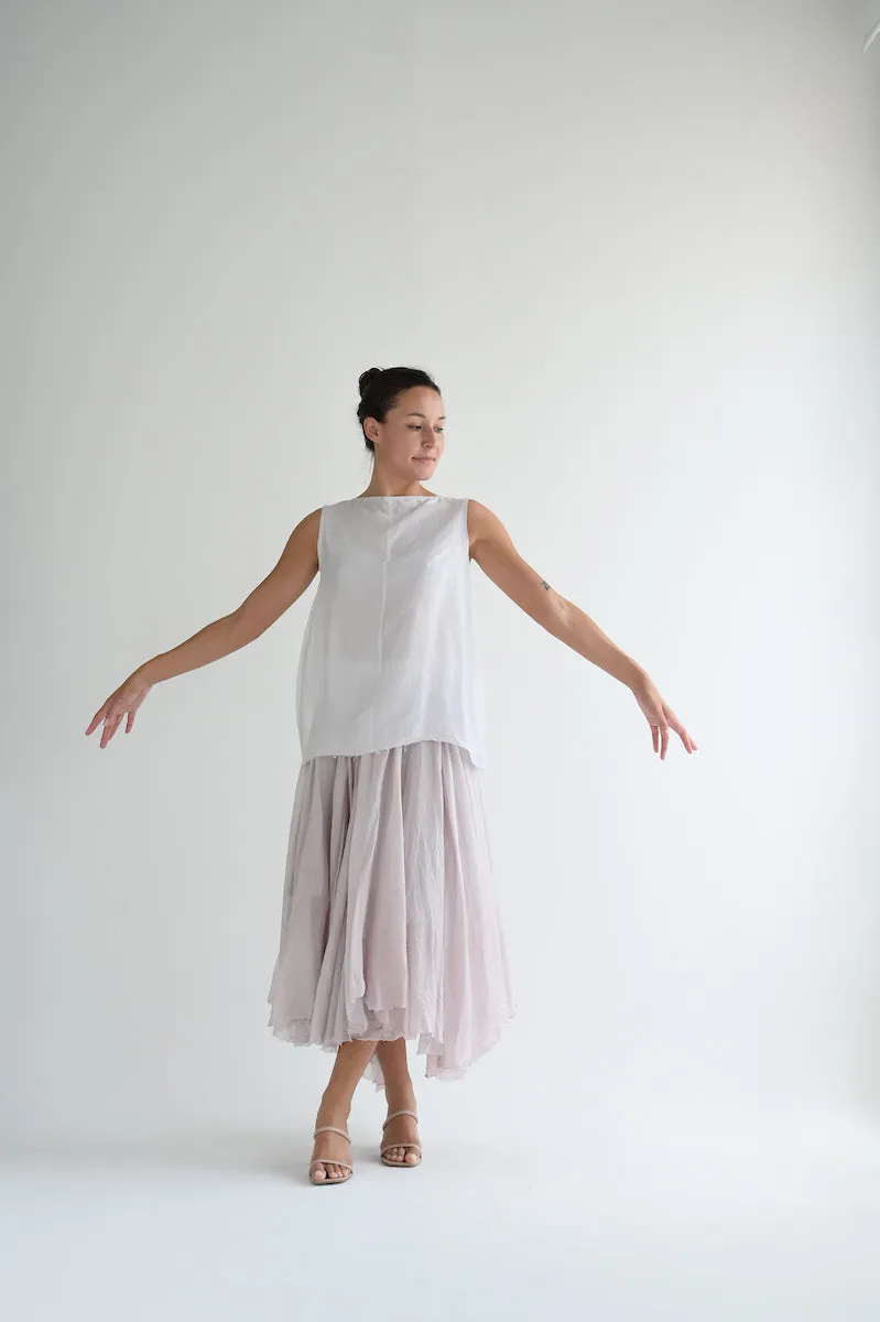 Silk Skirt in Pale Rose