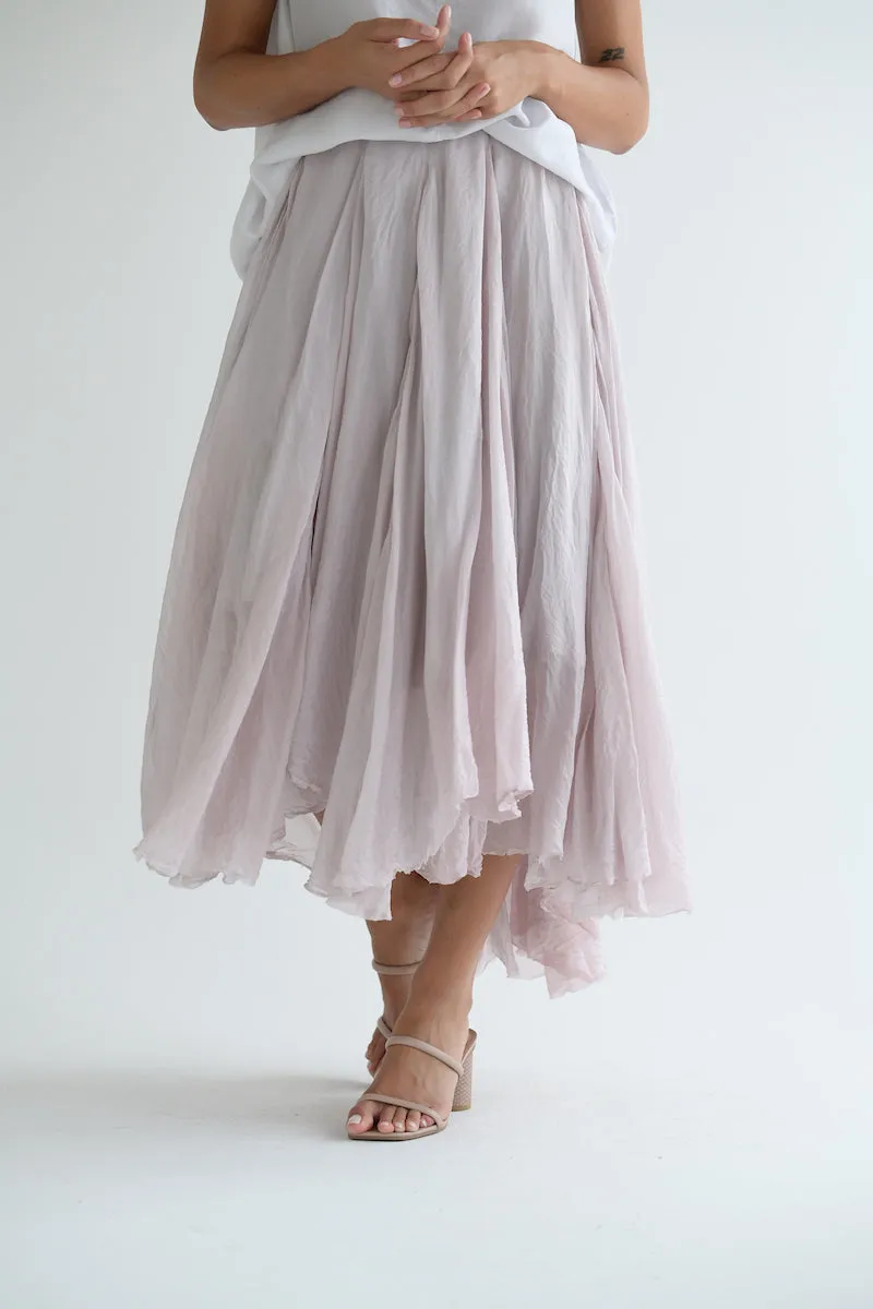 Silk Skirt in Pale Rose