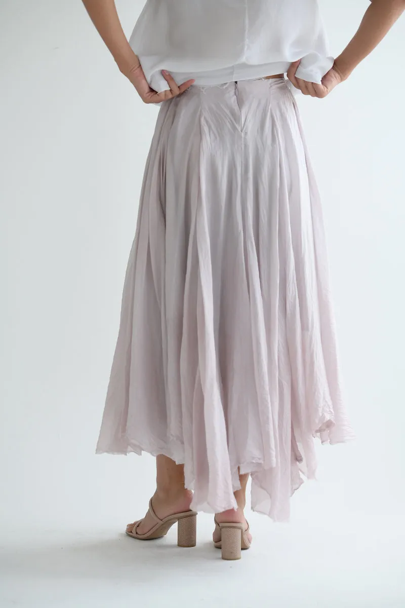 Silk Skirt in Pale Rose