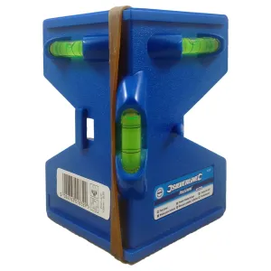 Silverline 135mm Post Level With Elastic Band Spirit Measuring