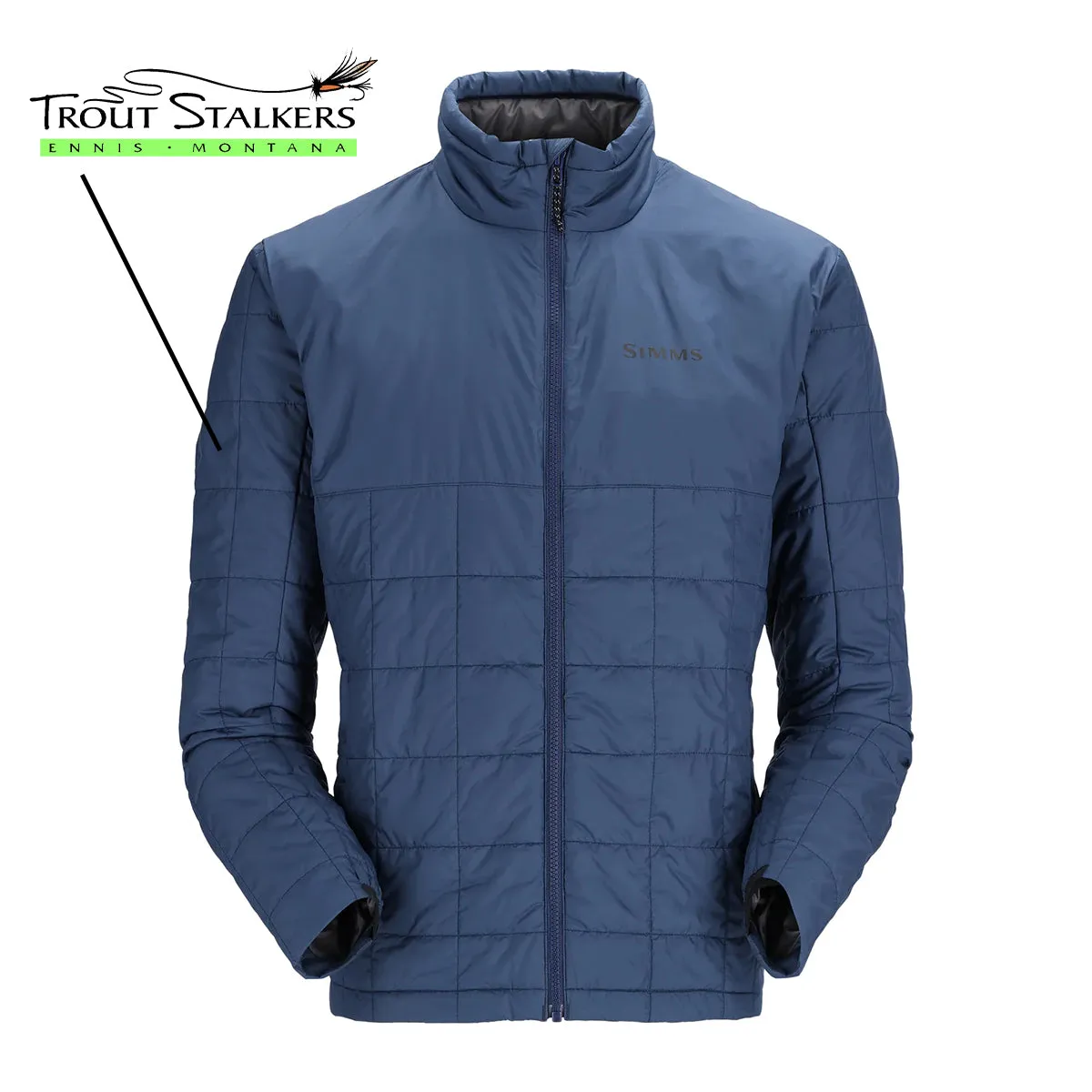 Simms MTS Logo Fall Run Collared Jacket Navy