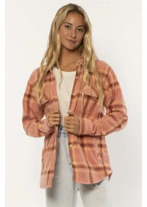 Sisstr NIGHTS LS WVN FLEECE TOP - Rose Water