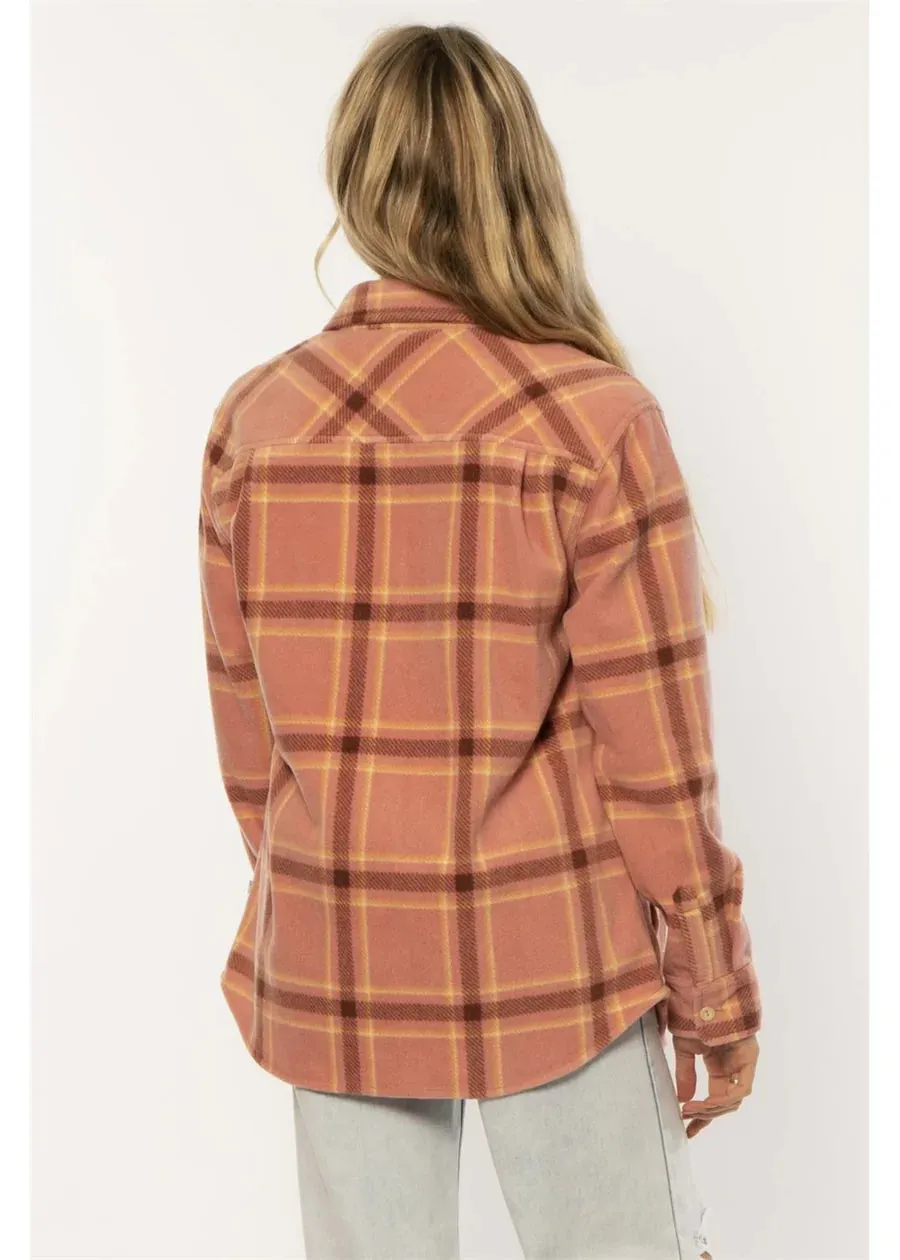 Sisstr NIGHTS LS WVN FLEECE TOP - Rose Water
