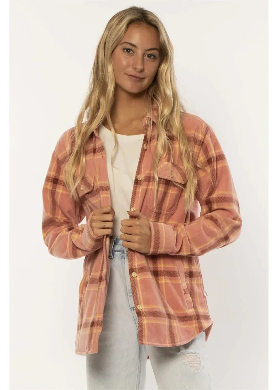 Sisstr NIGHTS LS WVN FLEECE TOP - Rose Water