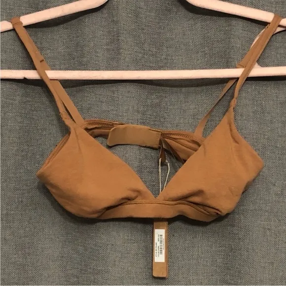SKIMS 2 Triangle Bralette Iris (1) Mica (1) Camel Size XXS New