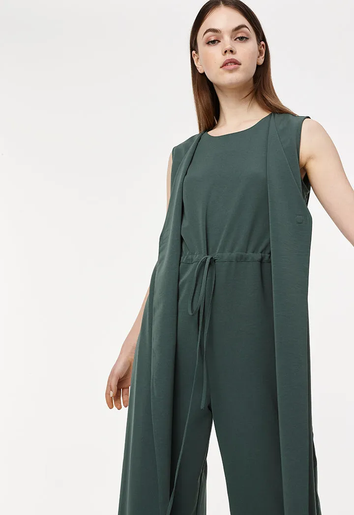 Sleeveless Overlay Jumpsuit