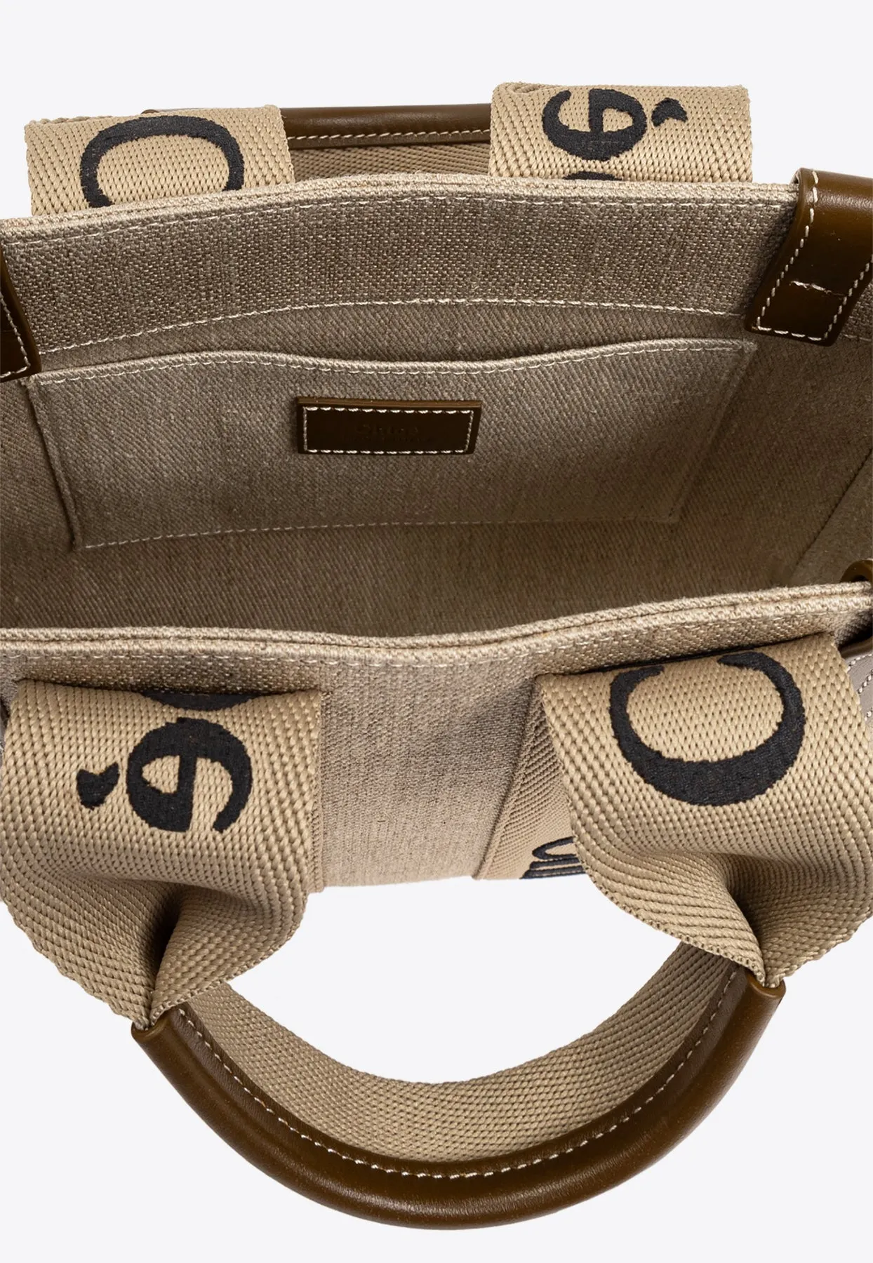 Small Woody Linen Tote Bag