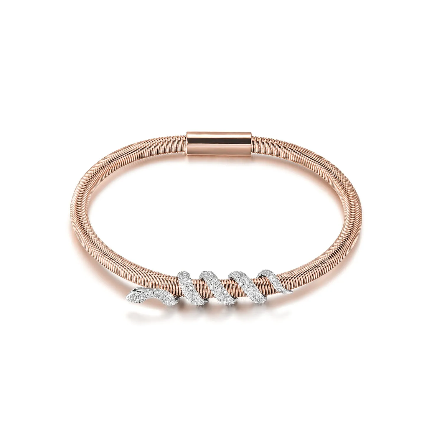 Snake Coiled Bangle Bracelet