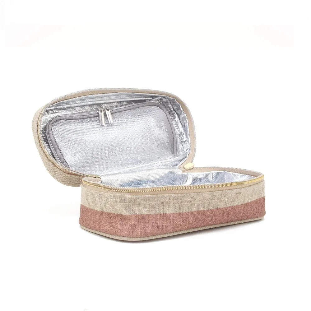 So Young Linen Petite Essentials Poche (Rose Gold Colour Block)