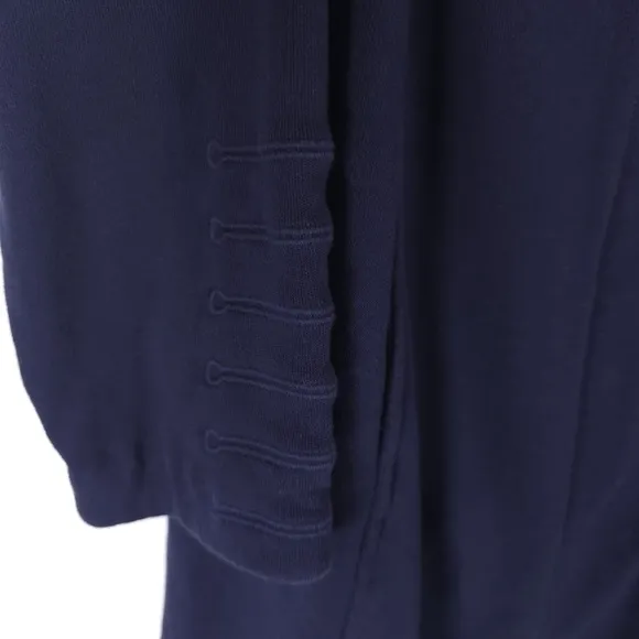 Soft Surroundings Tallulah Jacket Flower Embroidery NAVY French Terry Size XL