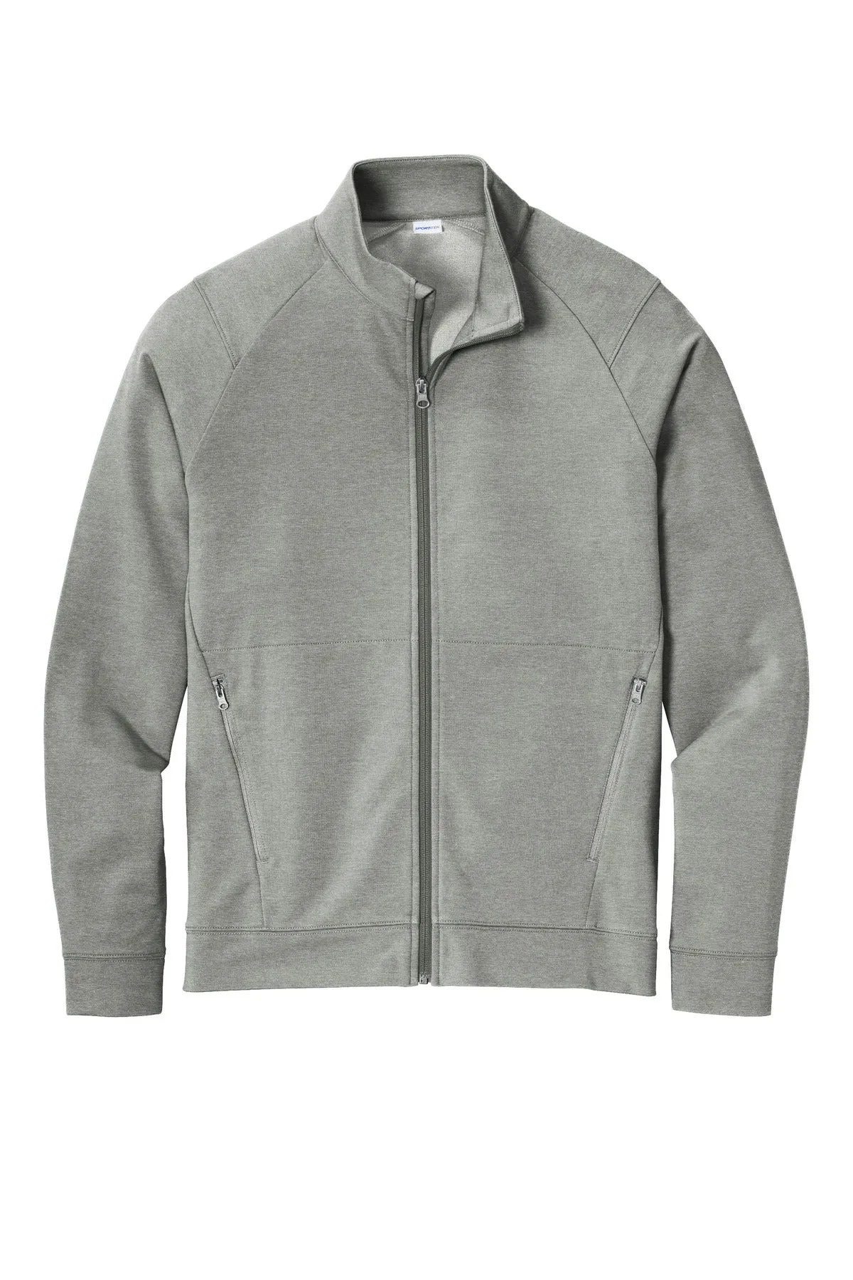 Sport-Tek Sport-Wick Flex Fleece Full-Zip. ST560 Light Grey Heather