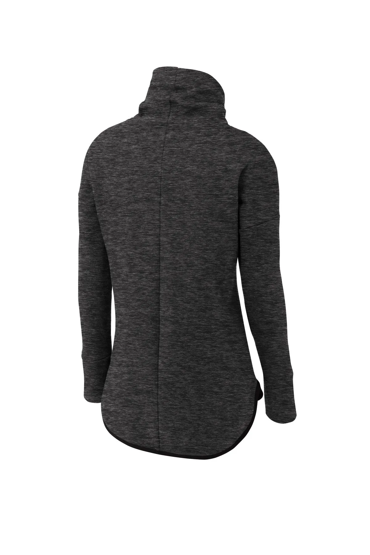 Sport-Tek Women's Triumph Cowl Neck Pullover LST280 Black Heather