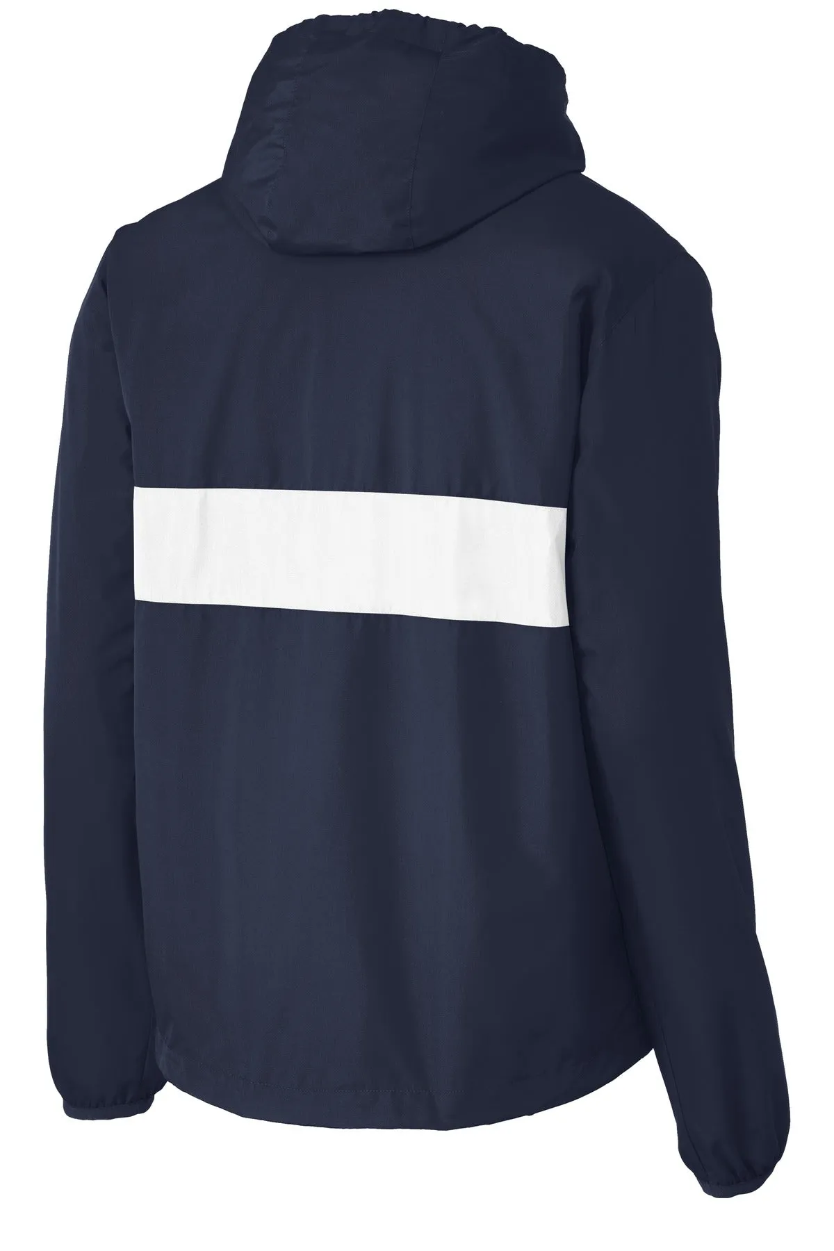 Sport-Tek Zipped Pocket Anorak. JST65 True Navy/ White