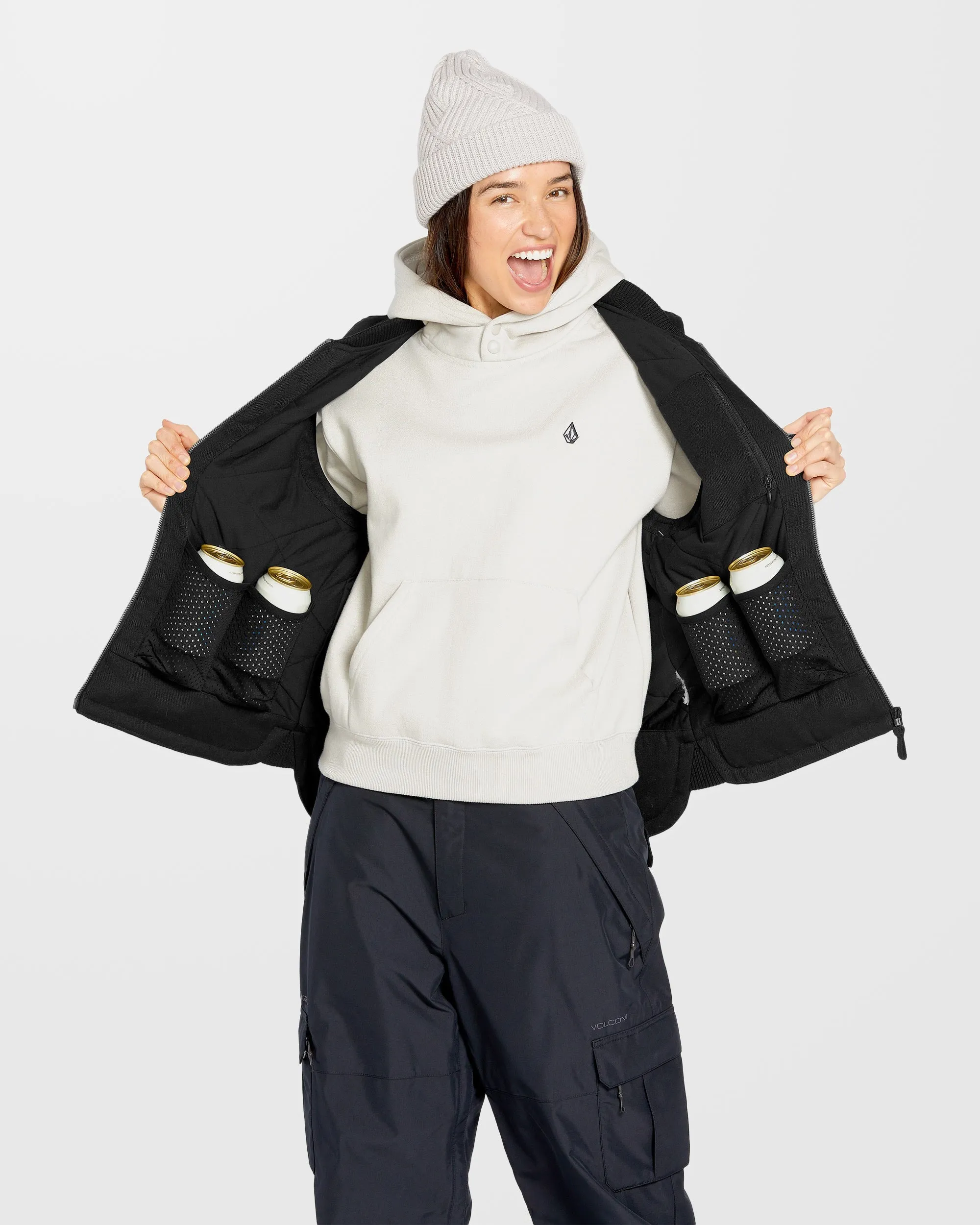Stone Castine Puff Vest - Black