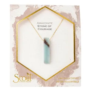 Stone Point Necklace: Amazonite/ Stone of Courage