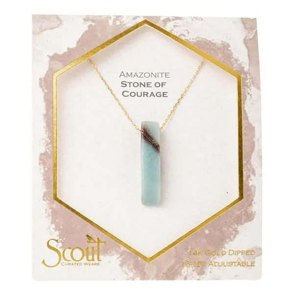 Stone Point Necklace: Amazonite/ Stone of Courage