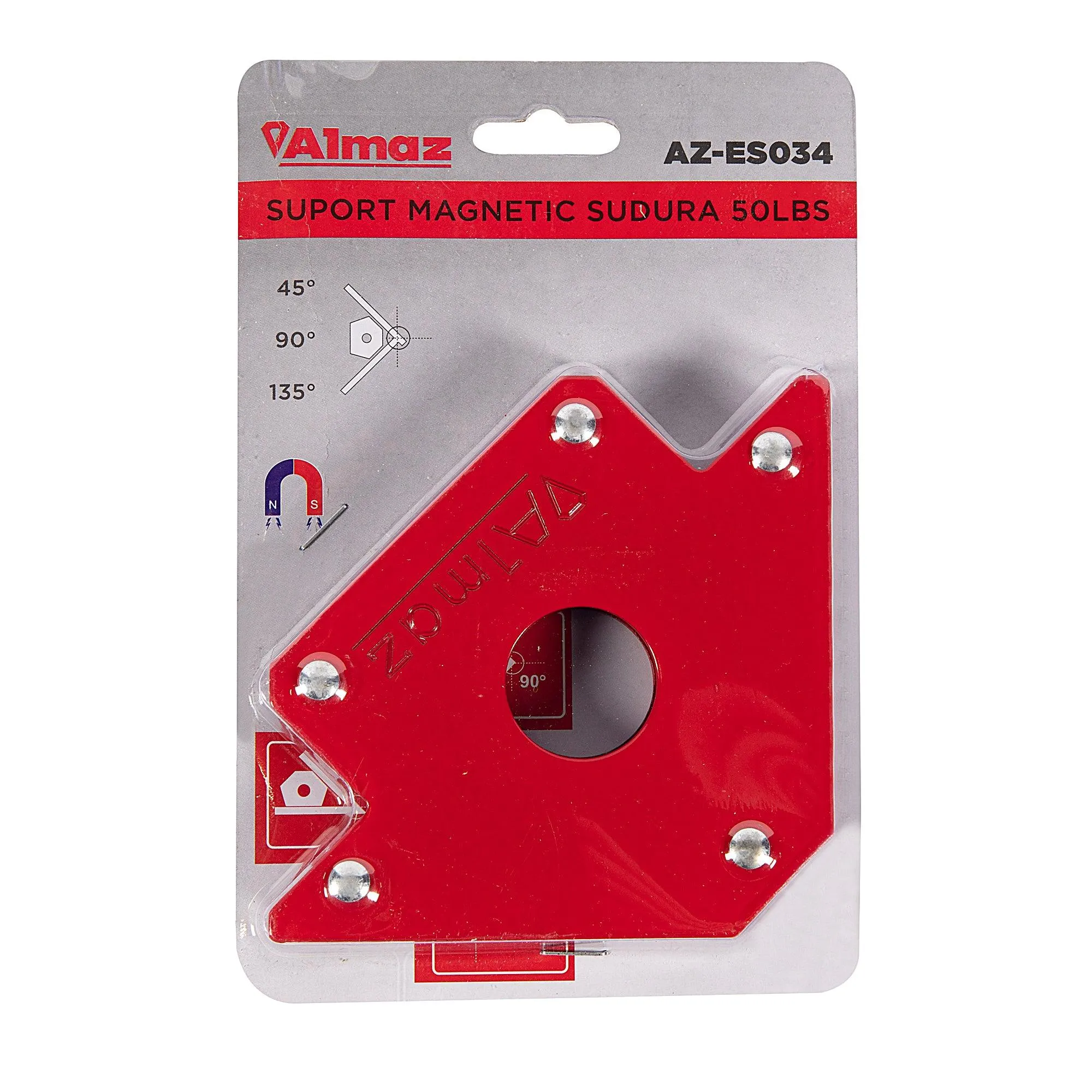 Suport magnetic sudura ALMAZ, AZ-ES034, capacitate ridicare 22.7 KG, metal