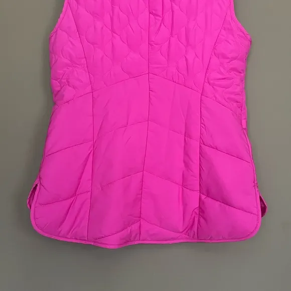 {T by Talbots} Quilted Puffer Vest with Packable Hood in Pink - Womens XS - NWT