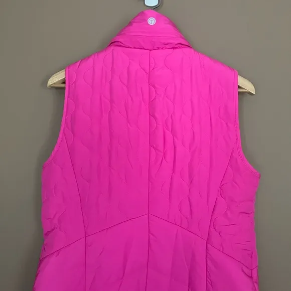 {T by Talbots} Quilted Puffer Vest with Packable Hood in Pink - Womens XS - NWT