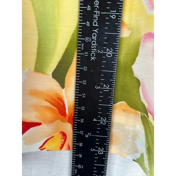 Talbots Petites tropical floral A-line silk blend skirt, size 6