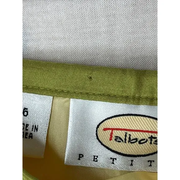 Talbots Petites tropical floral A-line silk blend skirt, size 6