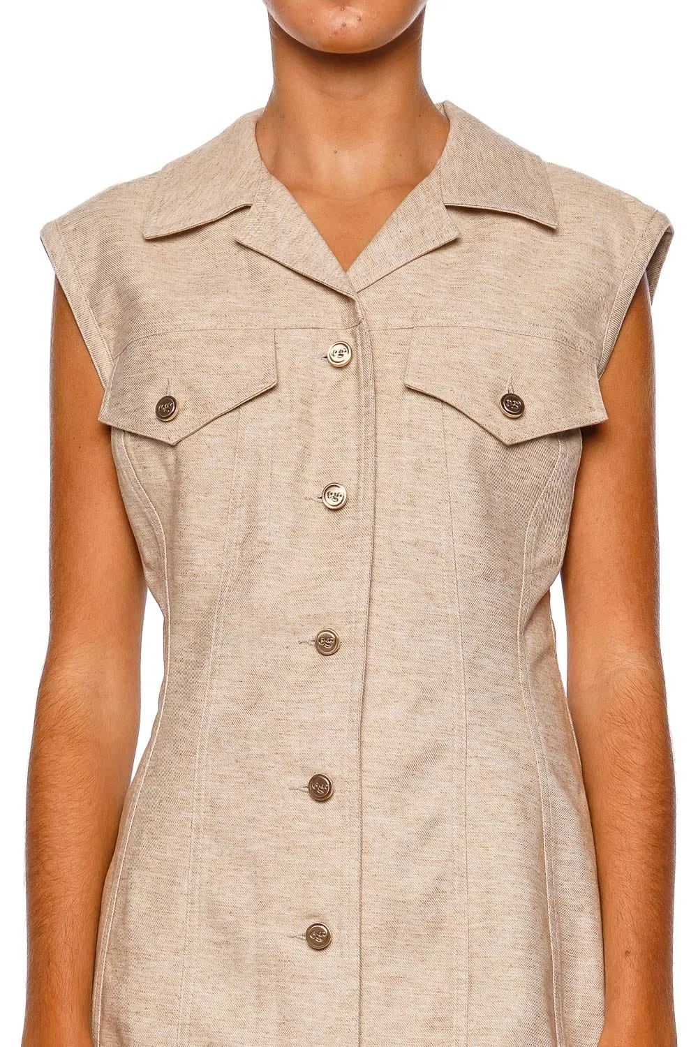 Tanith Beach Canvas Mini Dress